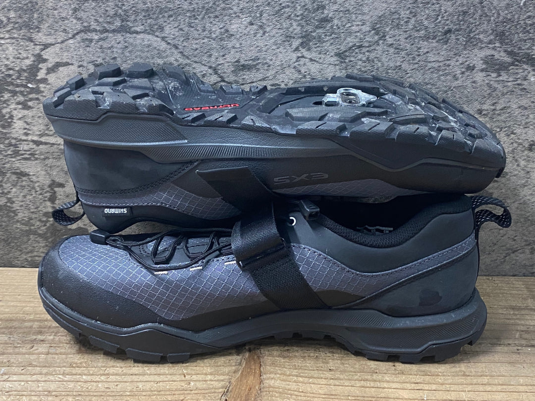 KL948 シマノ SHIMANO EX5 SH-EX500M ビンディングシューズ グレー 黒 EU44 SPD