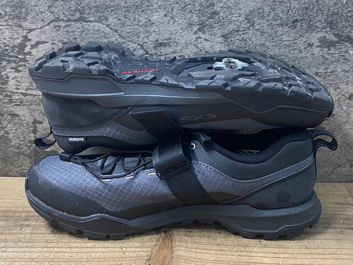 KL948 シマノ SHIMANO EX5 SH-EX500M ビンディングシューズ グレー 黒 EU44 SPD