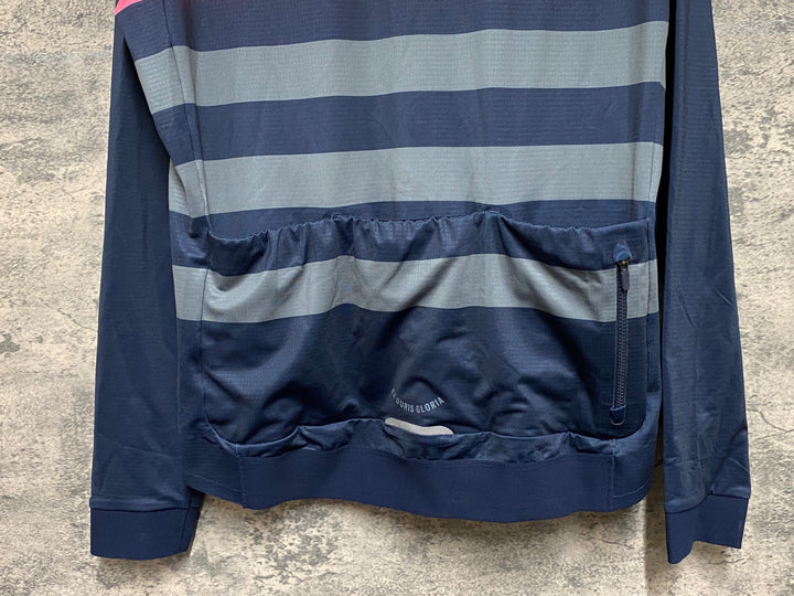 KD247 ラファ Rapha RCC PRO TEAM LONG SLEEVE JERSEY 長袖 サイクルジャージ 濃紺 XL