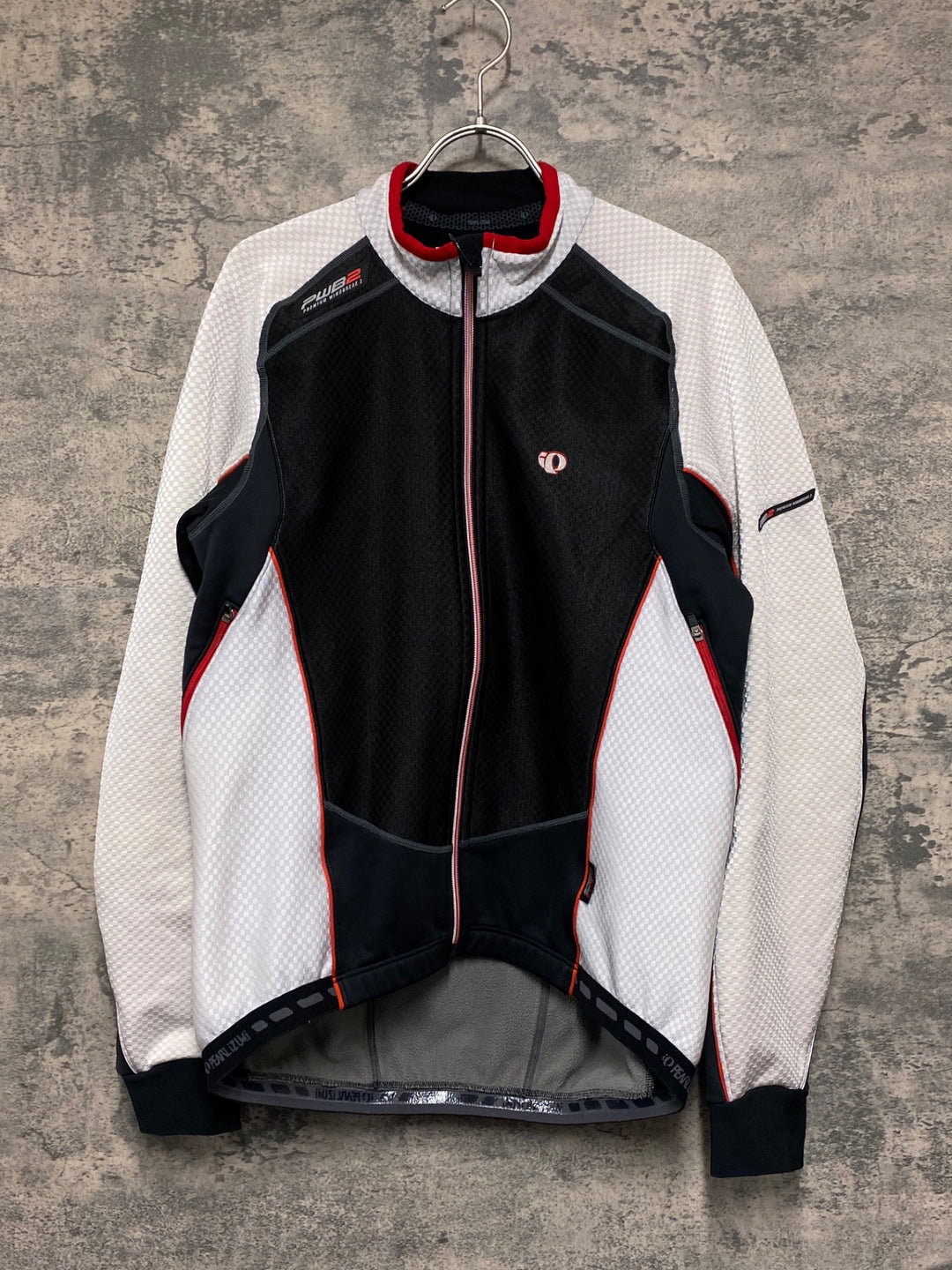 JV345 パールイズミ PEARL iZUMi 長袖サイクルジャケット 白黒 L 裏起毛