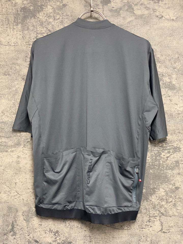 KE157 カステリ CASTELLI ESPRESSO 2 半袖 サイクルジャージ グレー XL