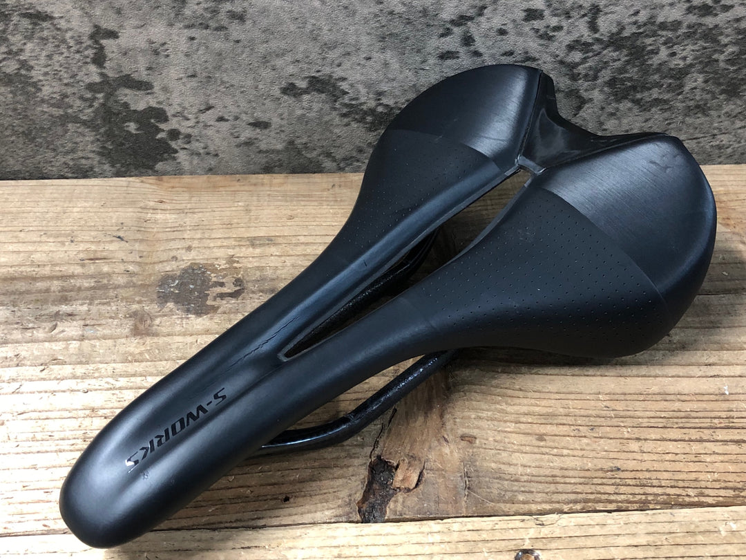JY733 スペシャライズド SPECIALIZED S-WORKS ROMIN EVO サドル 黒 155mm カーボンレール ※レールクラック