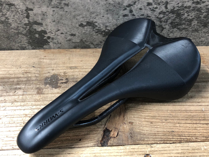 JY733 スペシャライズド SPECIALIZED S-WORKS ROMIN EVO サドル 黒 155mm カーボンレール ※レールクラック
