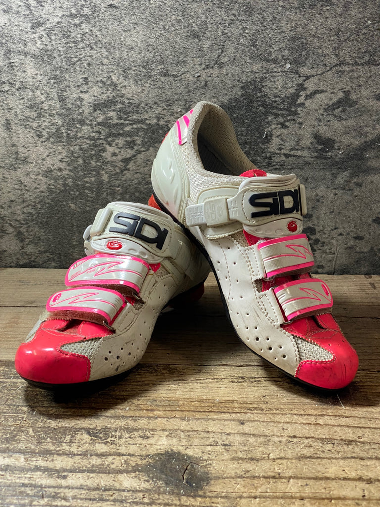 JV512 シディ SIDI GENIUS 5-FIT ビンディングシューズ 白ピンク EU38