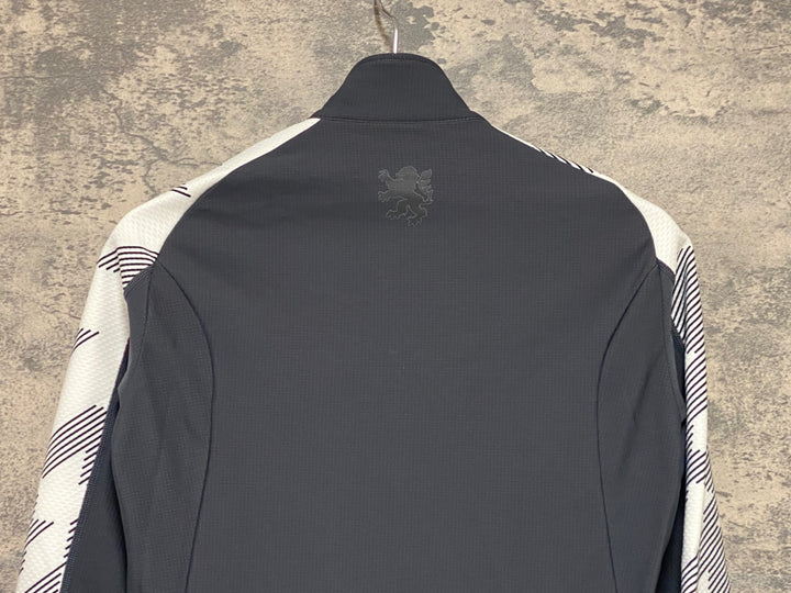 KP130 リオンドカペルミュール Lion de KAPELMUUR 長袖 サイクルジャージ 白 グレー 裏起毛 ※サイズ不明
