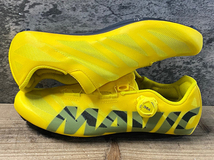 KH366 マヴィック MAVIC コスミック COSMIC SL ULTIMATE ビンディングシューズ EU41 1/3 26㎝ イエロー SPD-SL 未使用品