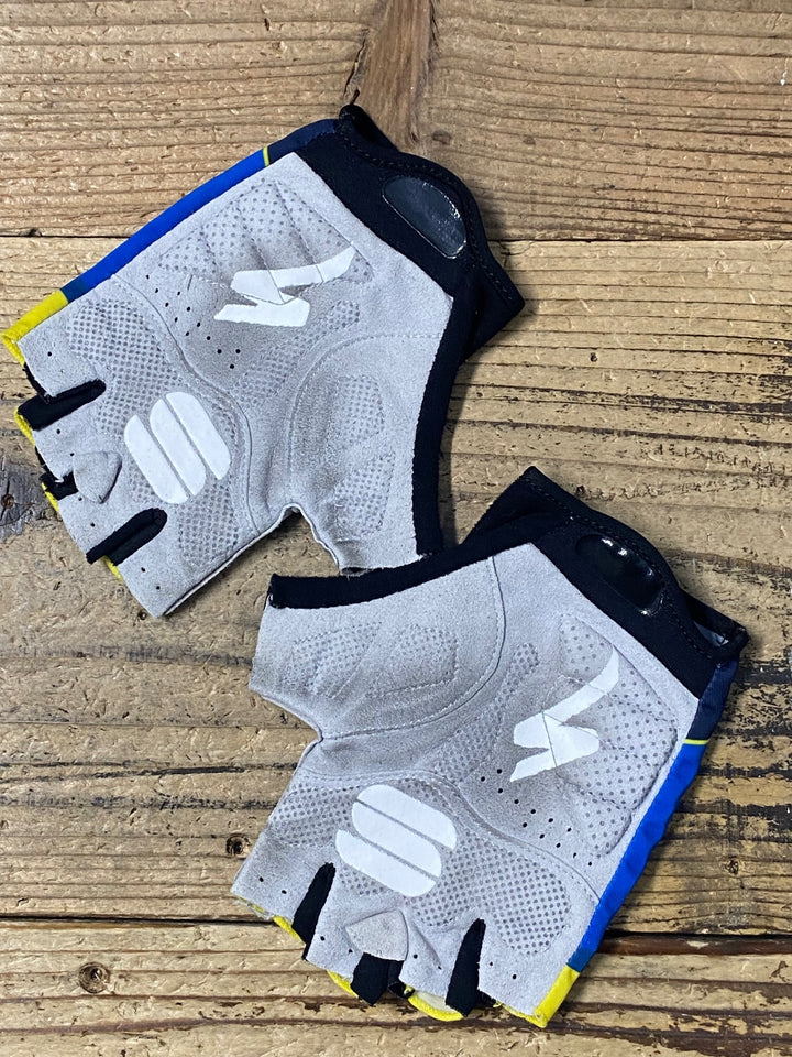 KJ793 スポーツフル sportful 指切り グローブ 紺 黃 L Tinkoff
