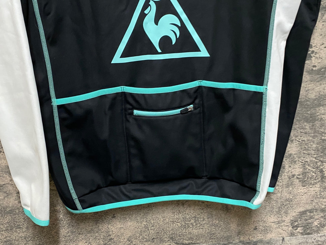 JP522 ルコックスポルティフ le coq sportif 長袖 サイクルジャケット L 黒 裏起毛 ※ほつれあり