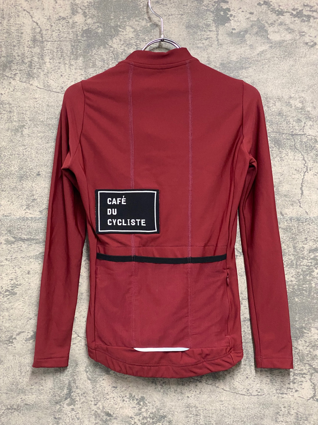 JM541 カフェドシクリステ Cafe du Cycliste AUDREY WOMEN 長袖 サイクルジャージ 赤 XS 裏起毛 レディース