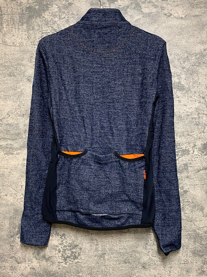 JP712 カフェドシクリステ Cafe du Cycliste マーガレット MARGUERITE MEN 長袖 サイクルジャージ 黒 XS 裏起毛