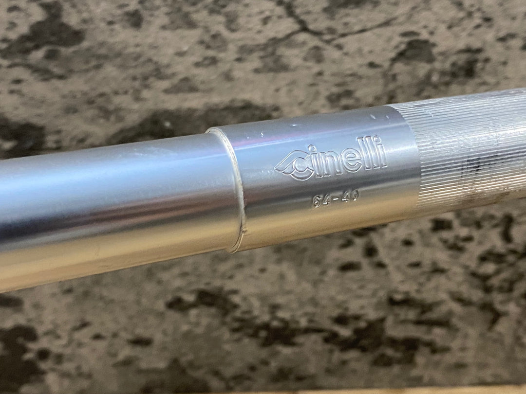 KB182 チネリ Cinelli ジロ ディタリア GIRO D`ITALIA アルミ ドロップハンドル 400mmエンドC-C Φ26.4 ※末端カット、加工品のためジャンク
