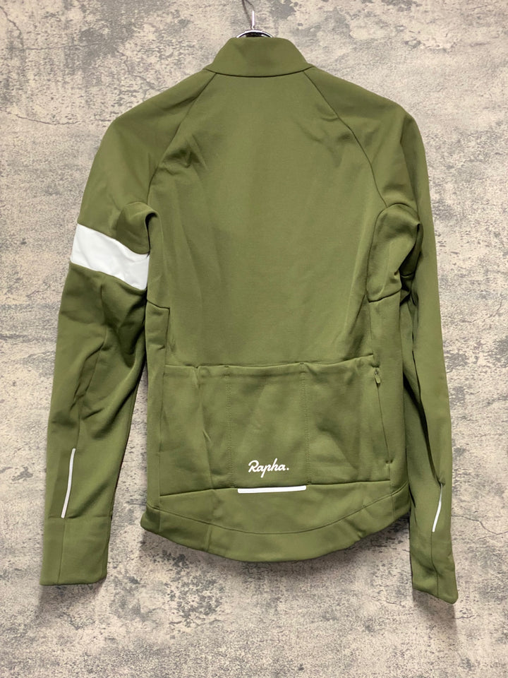 JZ019 ラファ Rapha MEN'S CORE WINTER JACKET 長袖 サイクルジャケット カーキ S 裏起毛