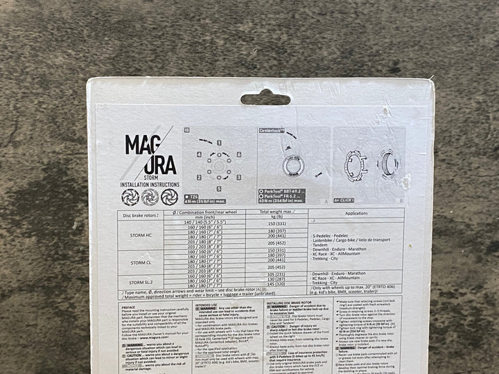 JX234 マグラ MAGURA Storm HC ディスクブレーキローター Φ180 6bolt