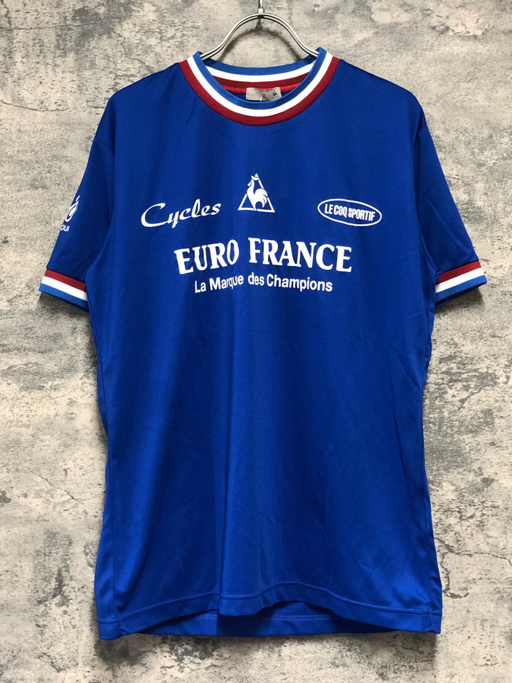 KK451 ルコックスポルティフ le coq sportif 半袖 Tシャツ サイクルジャージ 青 O