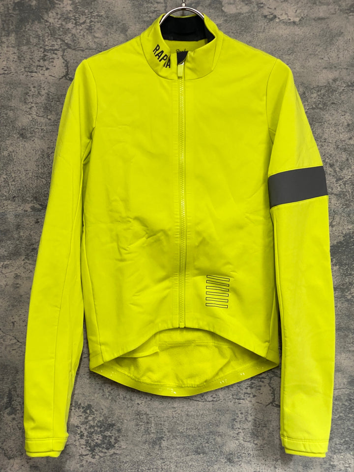 KM411 ラファ Rapha PRO TEAM TRAINING JACKET 長袖 サイクルジャケット 黄 S 裏起毛