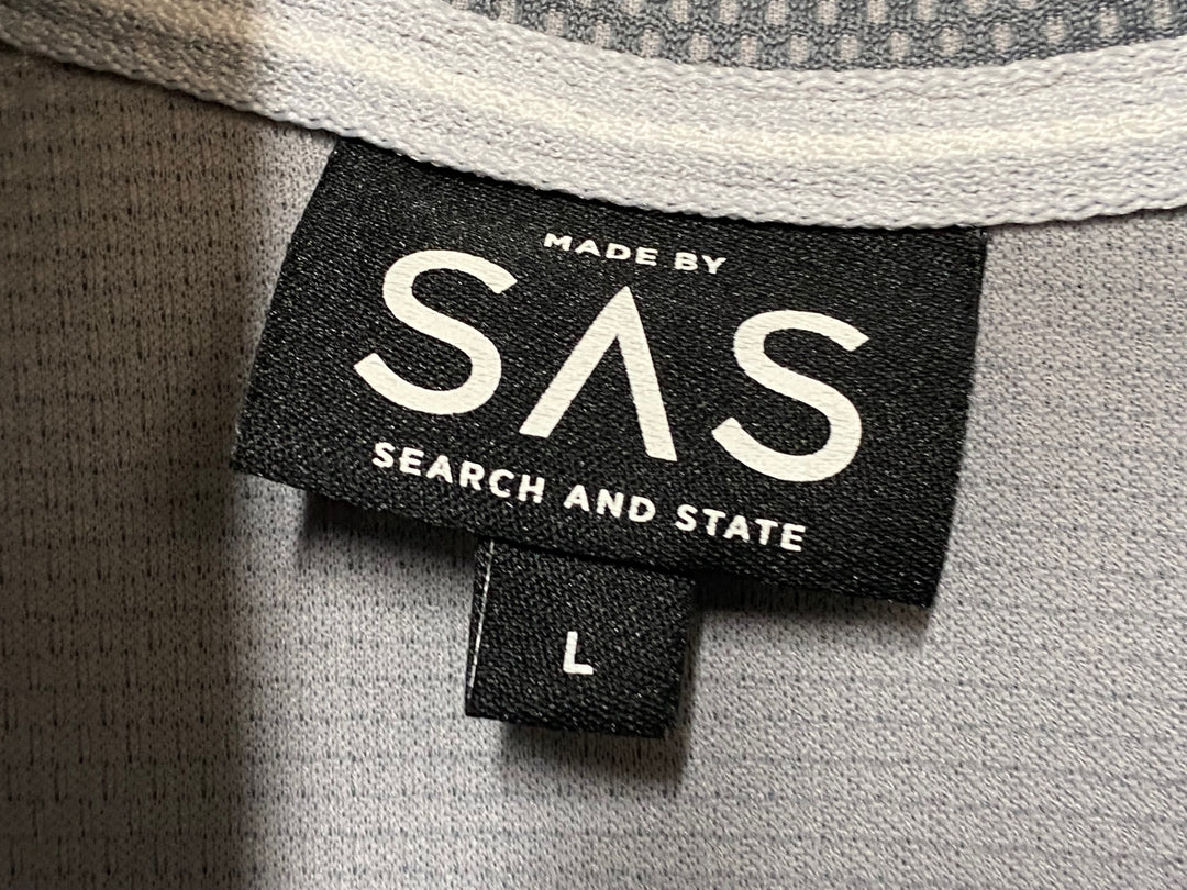 JY663 サーチアンドステイト SEARCH AND STATE 半袖 サイクルジャージ グレー L