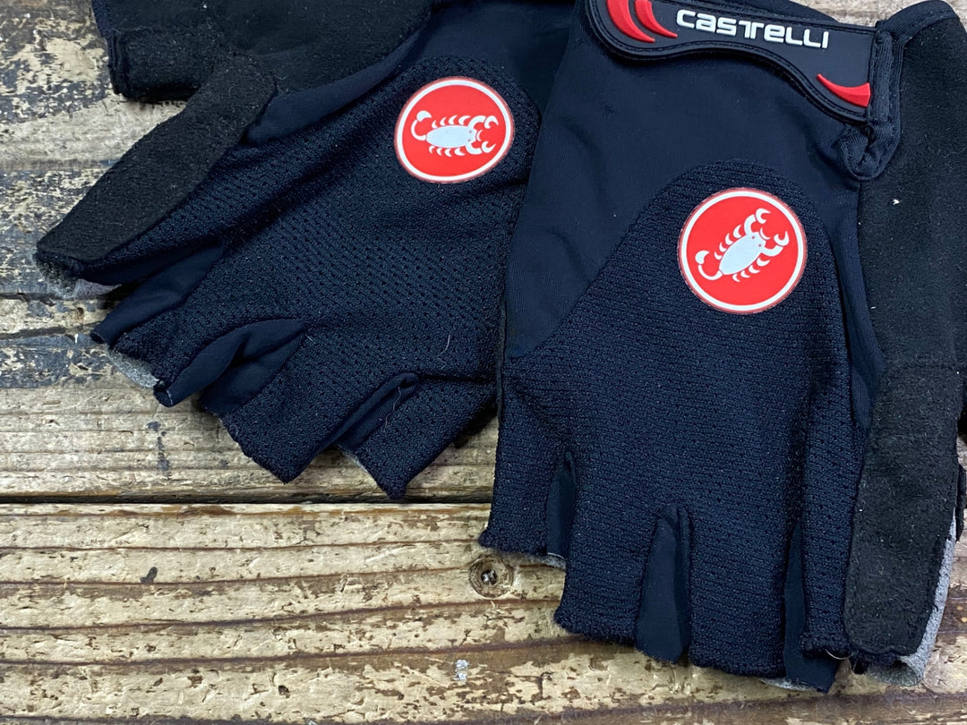 JH098 カステリ CASTELLI 指切りグローブ 黒 L