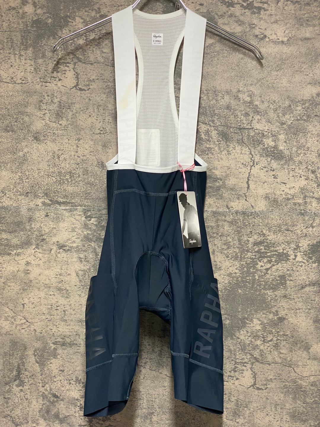 KM118 ラファ Rapha WOMEN'S PRO TEAM CARGO BIB SHORTS ビブショーツ 紺 XS ※ゴム汚れあり