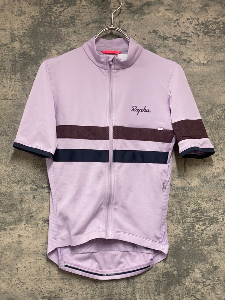 KH093 ラファ Rapha BREVET LIGHTWEIGHT JERSEY 半袖 サイクルジャージ 紫 XS
