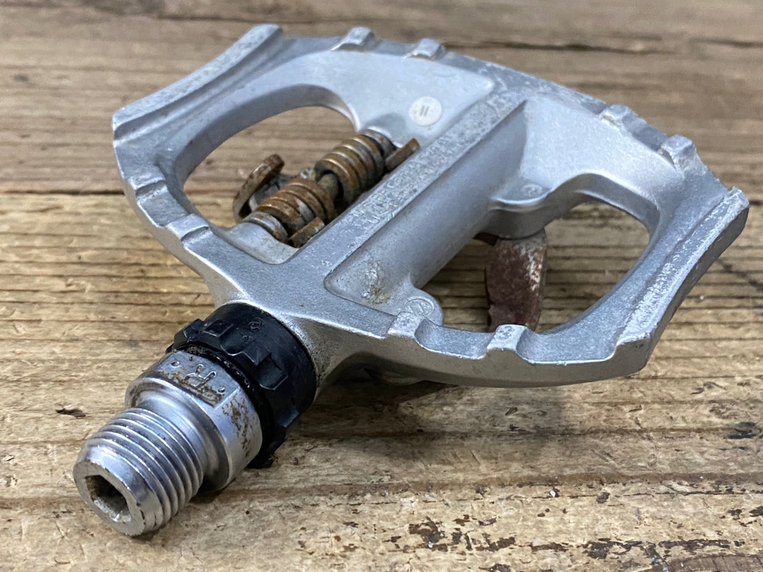 JW869 シマノ SHIMANO PD-A530 ビンディングペダル 片面フラット シルバー SPD ※錆あり
