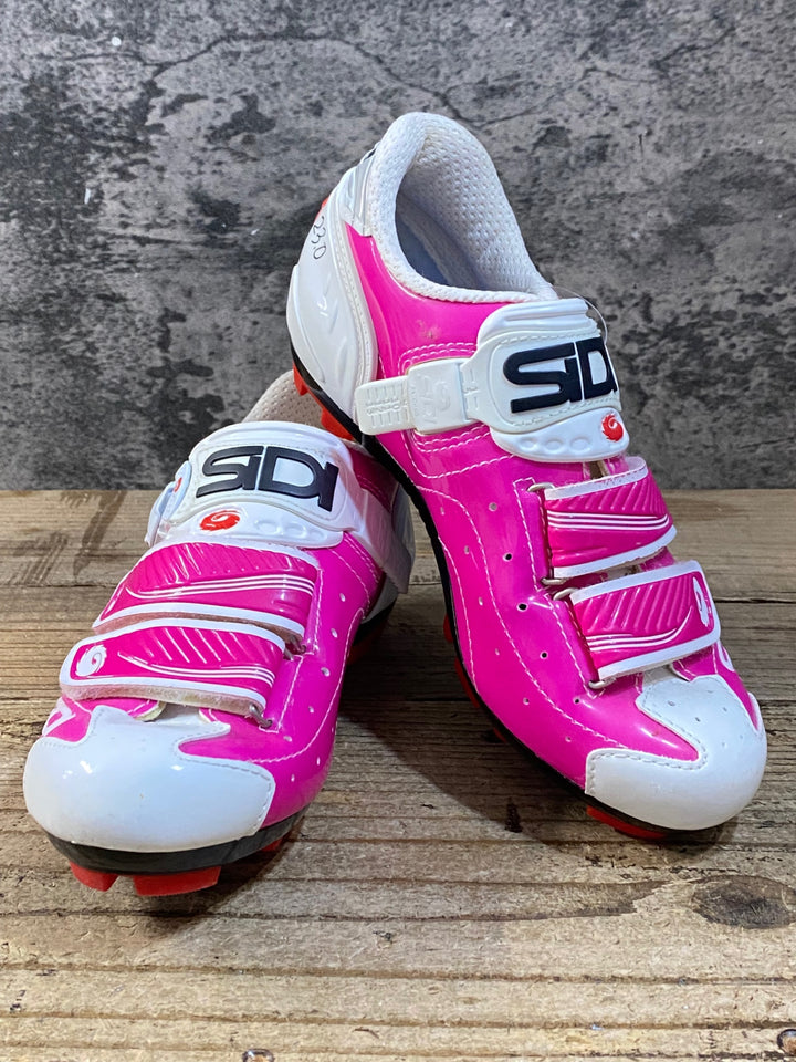 KG405 シディ SIDI TRACE MTB WMN ビンディングシューズ 2穴 ピンク ホワイト レディース EU36W ※ペン字あり