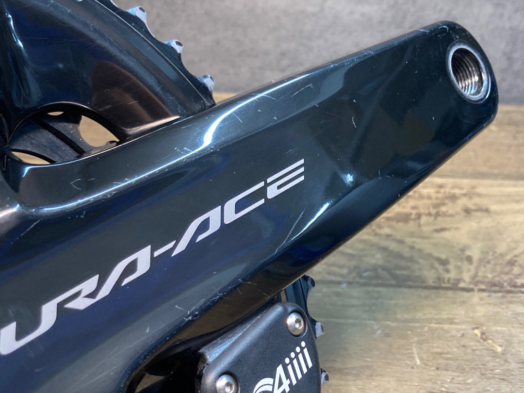 JD230 4iiii シマノ SHIMANO FC-R9200 パワーメーター クランクセット 52/36T 172.5 ※バッテリーベース割れあり