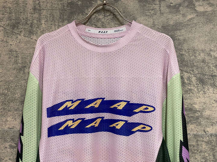 KF623 マープ MAAP Evade X LS Tee メッシュTシャツ 総柄 S