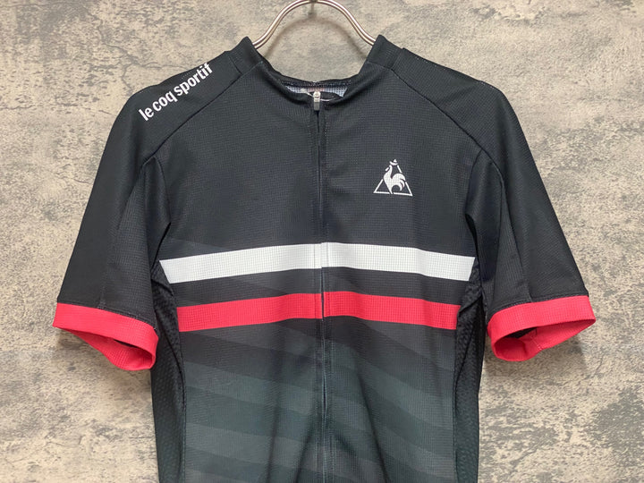 JP150 ルコックスポルティフ le coq sportif 半袖 サイクルジャージ 黒 M
