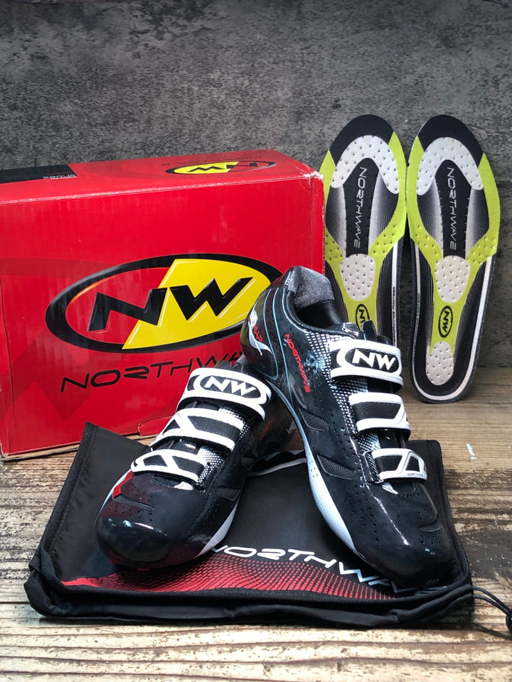 JR506 ノースウェーブ NORTHWAVE EXTREME ビンディングシューズ 黒赤白 EU40
