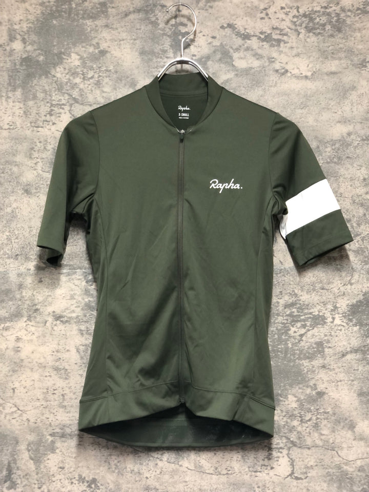 KM148 ラファ Rapha WOMEN'S CORE JERSEY 半袖 サイクルジャージ カーキ XS