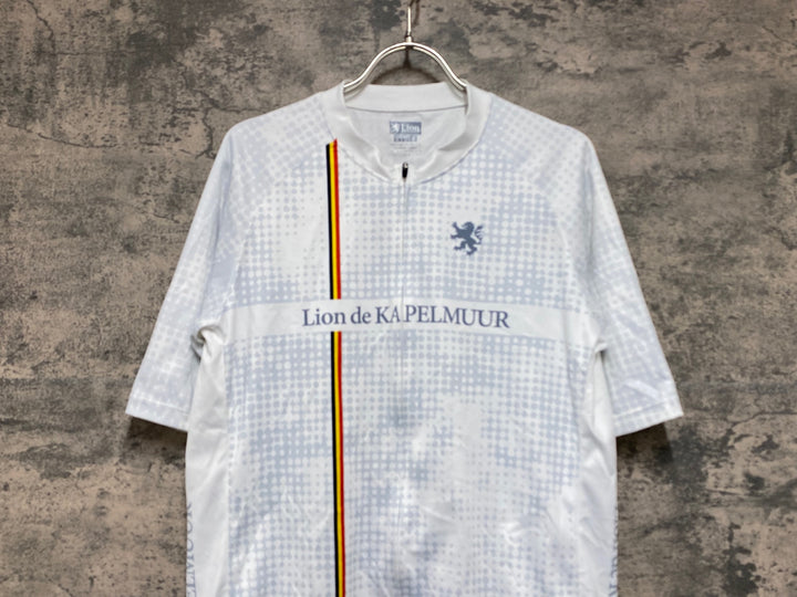 JV503 リオンドカペルミュール Lion de KAPELMUUR 半袖 サイクルジャージ 白 XL