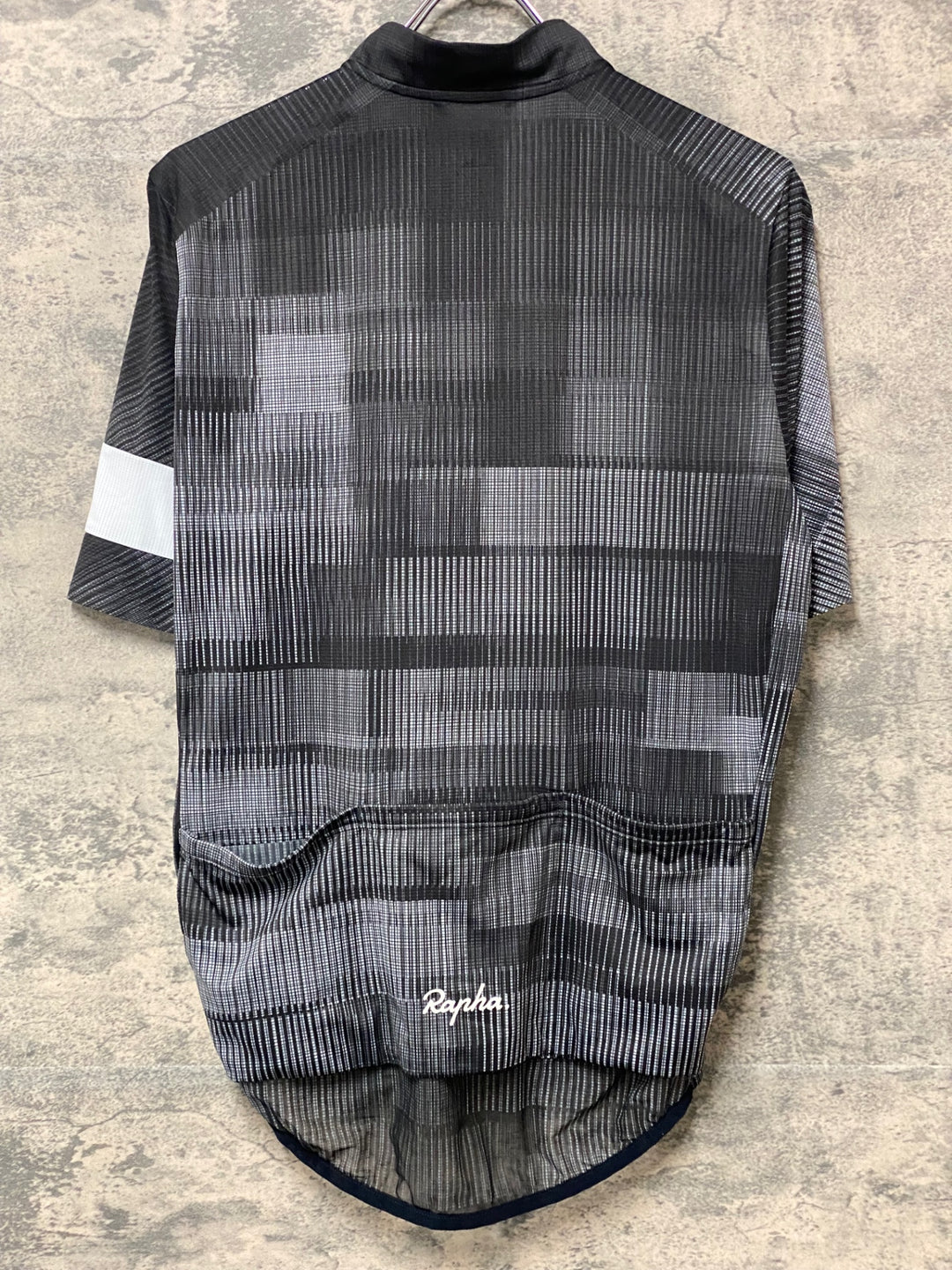 KM925 ラファ Rapha MEN'S FLYWEIGHT JERSEY PRINT 半袖 サイクルジャージ 黒 L