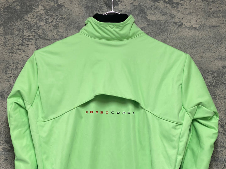 KP590 カステリ CASTELLI ROSSOCORSA 長袖 ダブルレイヤード サイクルジャケット ライトグリーン レディース S 裏起毛 GORE-TEX