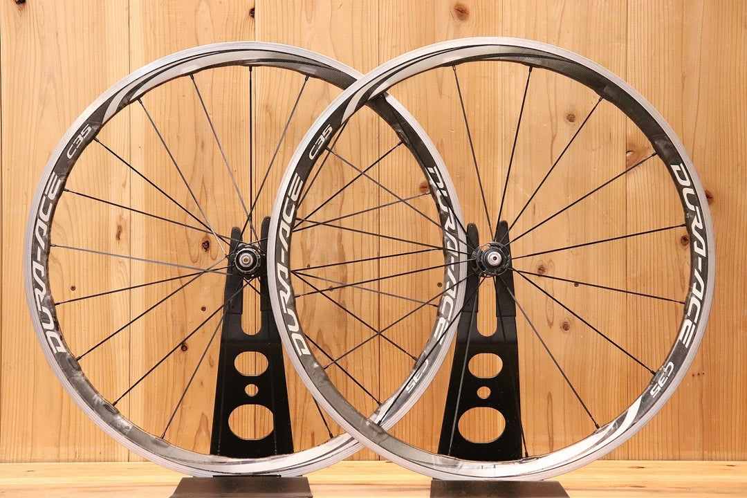 シマノ SHIMANO デュラエース DURA-ACE WH-9000 C35 CL アルミ/カーボン クリンチャー ホイールセット シマノ 11S/12S ナローリム 15C 【芦屋店】