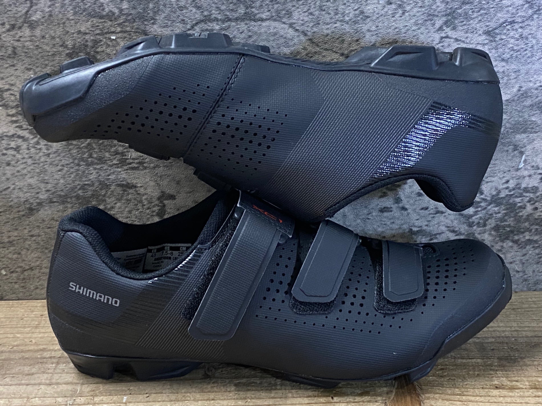 JN123 シマノ SHIMANO XC1 SHXC100M ビンディングシューズ EU41 黒 2穴