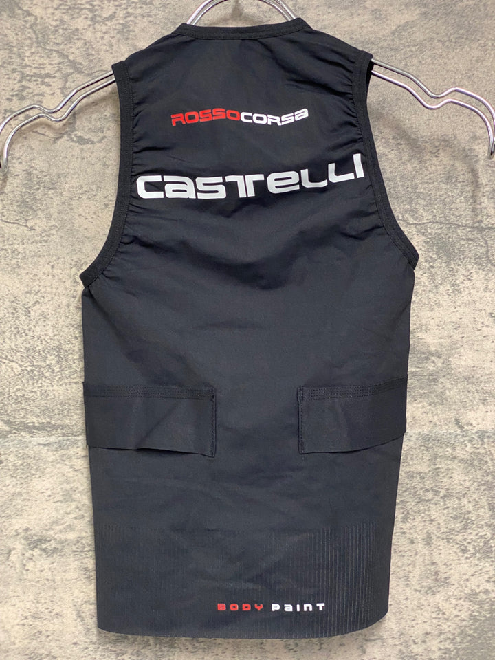 IZ470 カステリ CASTELLI ROSSOCORSA BODY PAINT ジレ サイクルベスト 黒 XS