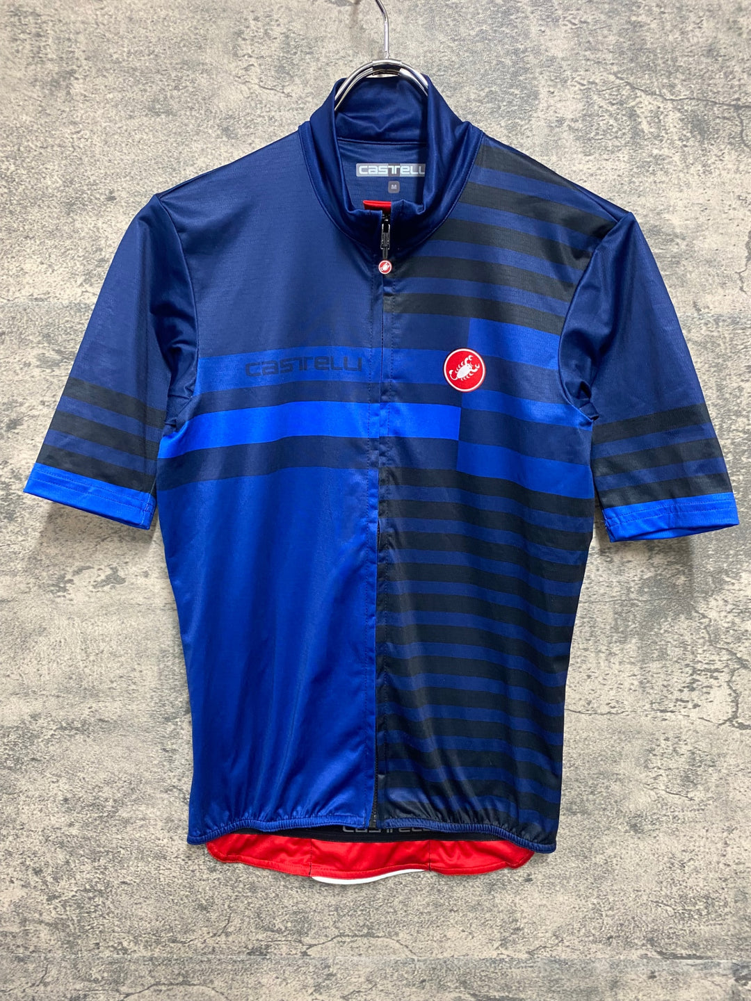 JQ889 カステリ CASTELLI ROSSOCORSA 半袖 サイクルジャージ 青 L