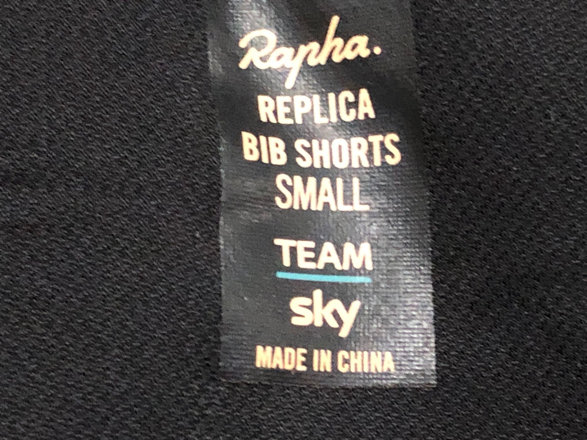 JV925 ラファ Rapha REPLICA BIB SHORTS ビブショーツ 黒 S TEAM Sky