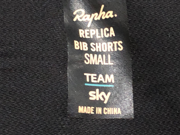 JV925 ラファ Rapha REPLICA BIB SHORTS ビブショーツ 黒 S TEAM Sky