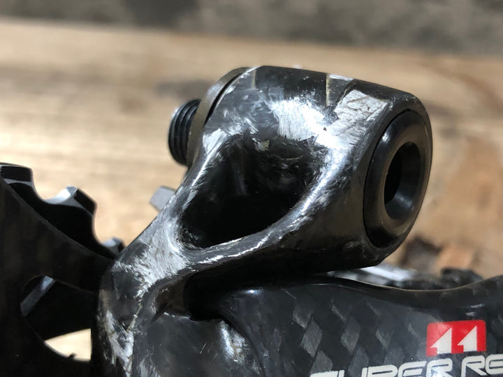 JU386 カンパニョーロ CAMPAGNOLO スーパーレコード SUPER RECORD 11 リアディレイラー  社外製ビッグプーリー ※プーリー軸ボルト加工品