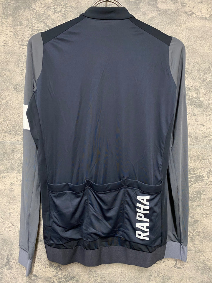 KH659 ラファ Rapha PRO TEAM LONG SLEEVE TRAINING JERSEY 長袖 サイクルジャージ 紺 グレー M