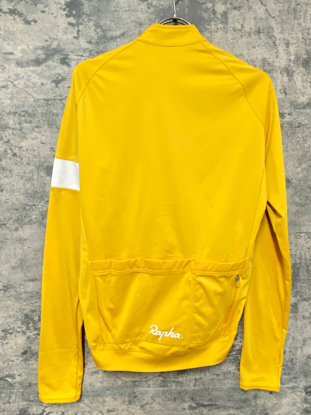 JY704 ラファ Rapha CORE LONG SLEEVE JERSEY 長袖 サイクルジャージ 黄 S 裏起毛