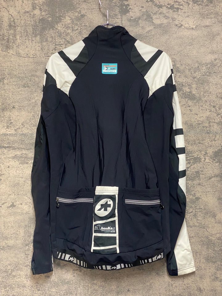 JQ146 アソス assos iJ bonKa 6 MILLE 長袖サイクルジャケット 白黒 M