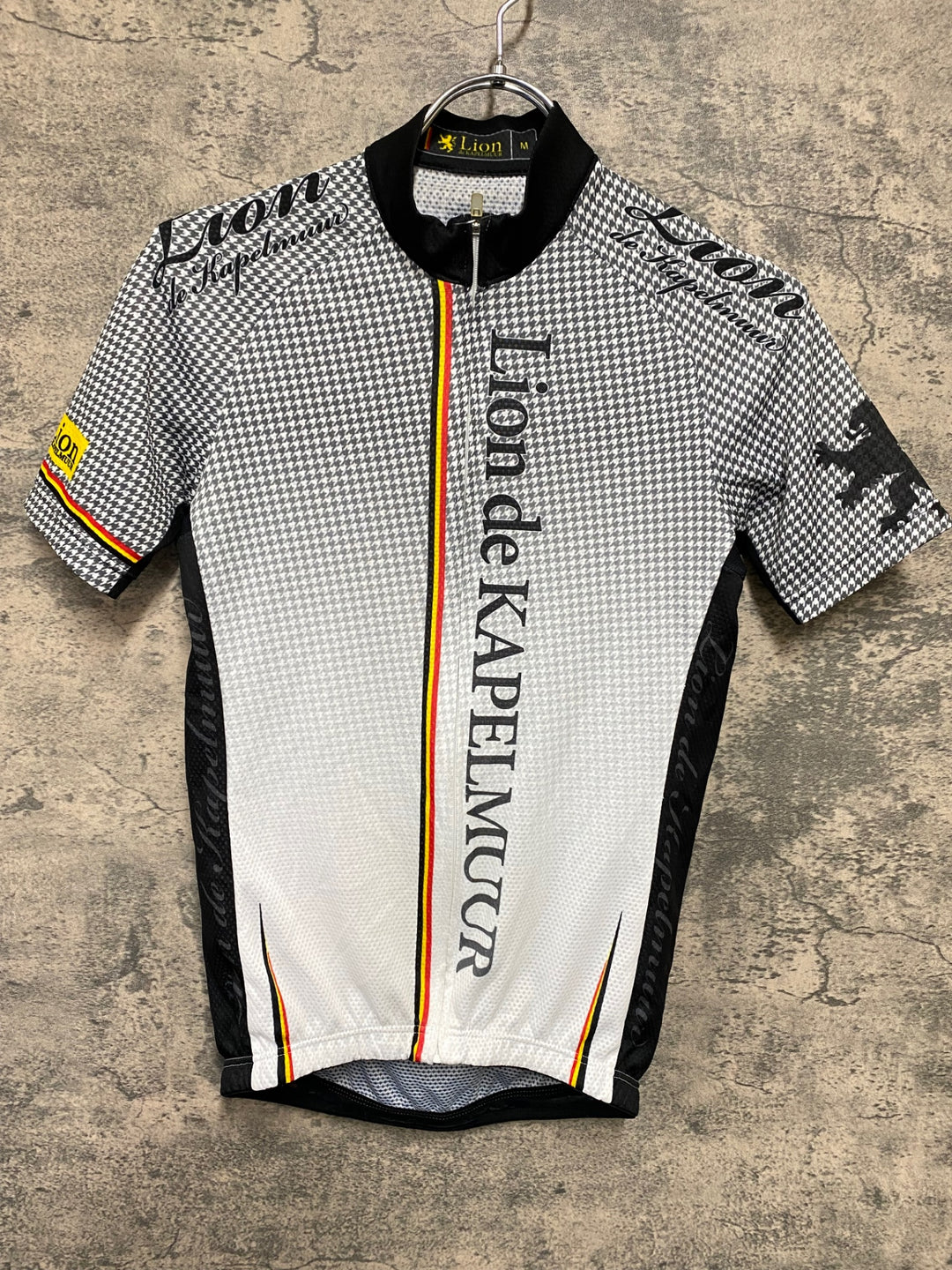 KC248 リオンドカペルミュール Lion de KAPELMUUR 半袖 サイクルジャージ 千鳥柄 M
