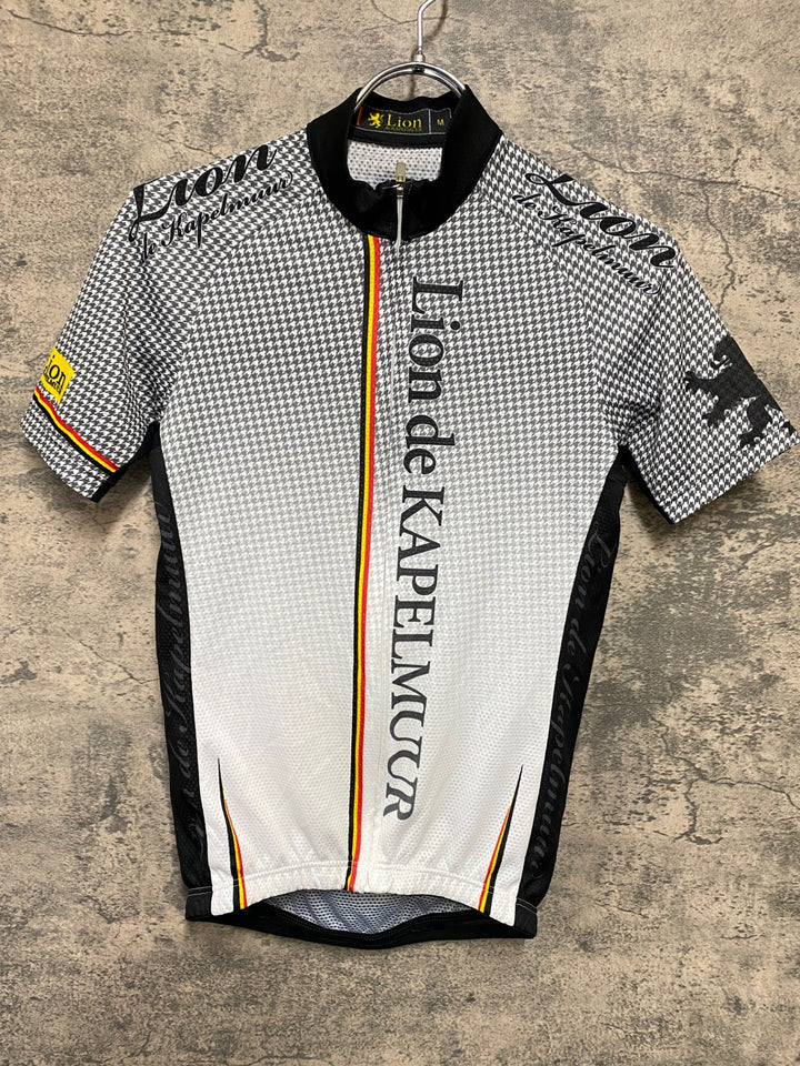 KC248 リオンドカペルミュール Lion de KAPELMUUR 半袖 サイクルジャージ 千鳥柄 M