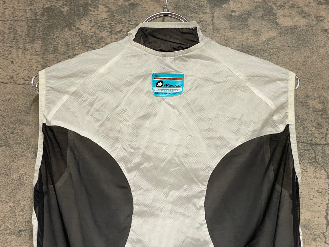 KE800 アソス assos SV.BLITZFEDER ジレ サイクルベスト 白 黒 M