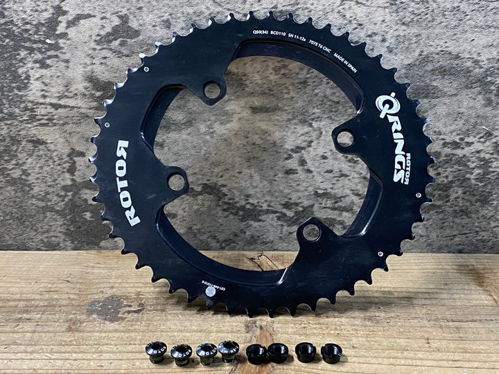 KE201 ローター ROTOR Q-RINGS オーバル チェーンリング BCD110 SH  7075 T6 CNC 50T ボルト付属