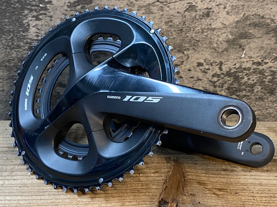 JO398 シマノ SHIMANO 105 FC-R7000 4iiii パワーメーター付き ※カバー割れ、左クランク接続不良のためジャンク