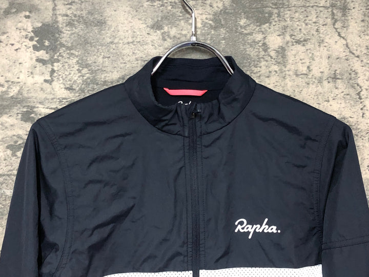 JF776 ラファ Rapha BREVET LONG SLEEVE WINDBLOCK JERSEY 長袖 サイクルジャージ 紺 S