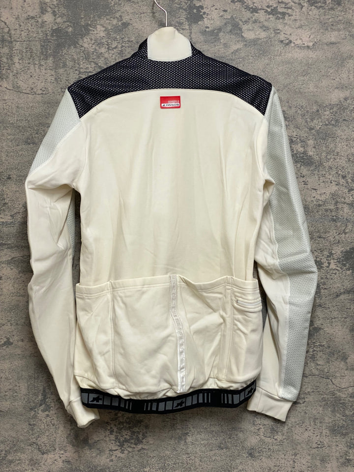 JN939 アソス assos 長袖 サイクルジャケット 白 M 裏起毛